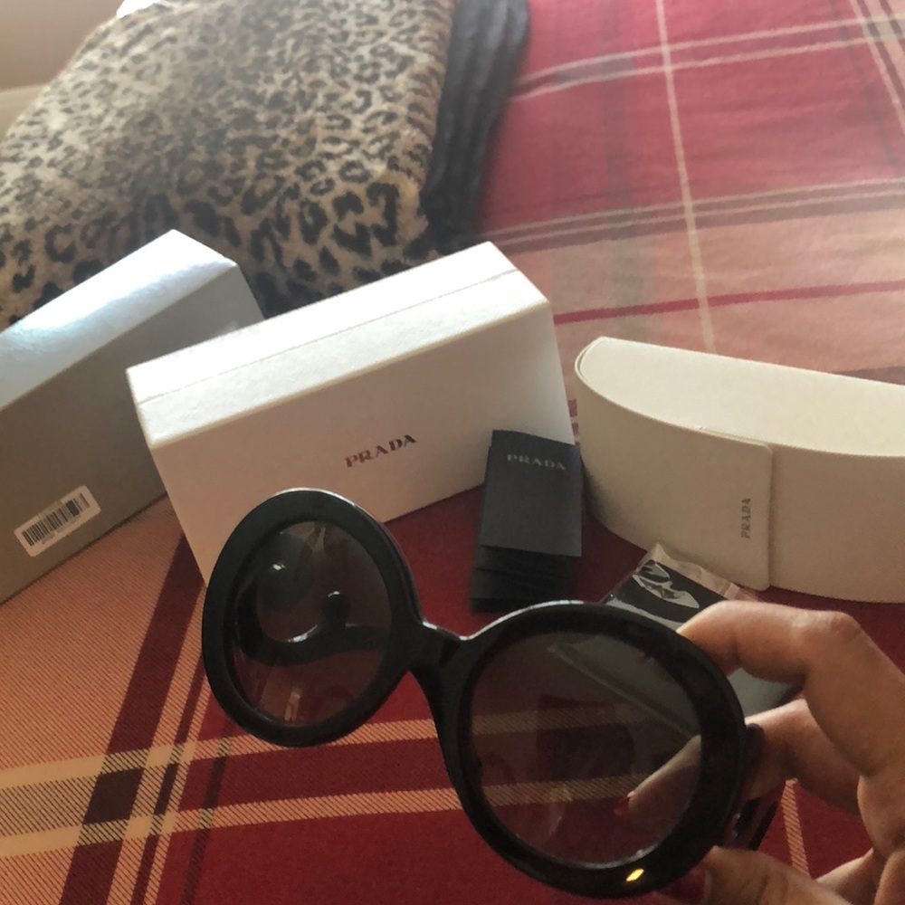 Prada black swirl sunglasses